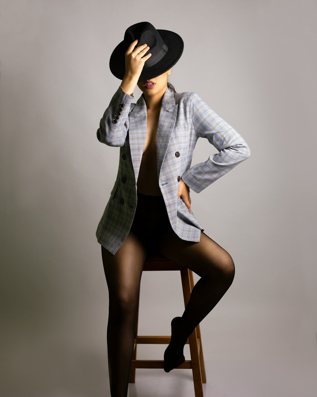Blazer Estructurado Mujer Negro