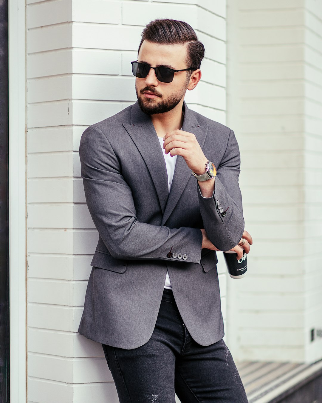 Blazer Hombre Slim Gris Formal